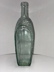 Vintage Ship Wine Bottle Decantor Weave Pattern