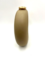 Vintage MCM 1970s Hartstone Ceramic Pottery Wine Decanter Tote with Cork Stopper