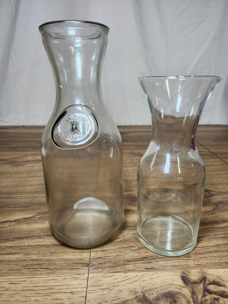 Vintage Paul Masson Since 1852 Glass Carafe Decanter Wine Pitcher Barware Clear