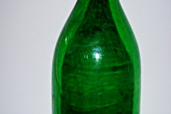 Vintage 14.5&Prime; Emerald Green Glass Bottle Large Magnum Wine Cider Blob Top Decor