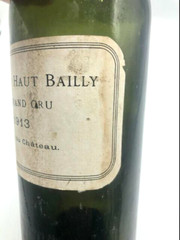 Chateau Haut Bailly Rare 1913 Empty Collectable Hand-Blown Wine Bottle