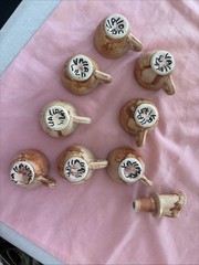 Vintage Made In France Wine Bottle With 8 Cups. # 32