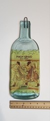 Glass Wine Bottle Wall Art – Candoni Pinot Grigio – 12&Prime;x4.5&Prime;
