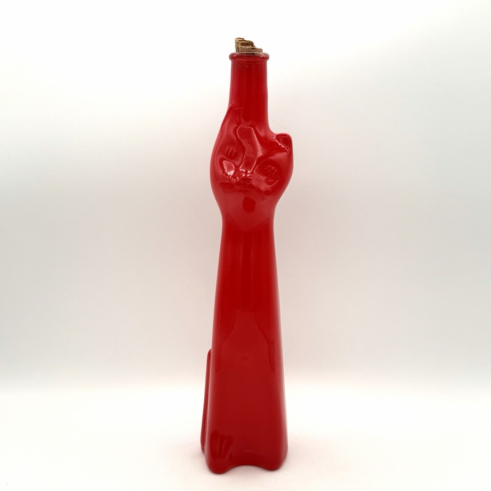 RED Glass 2018 Happy Cat Rheinhessen Riesling Germany Empty Wine Bottle 13 Inch