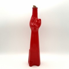 RED Glass 2018 Happy Cat Rheinhessen Riesling Germany Empty Wine Bottle 13 Inch