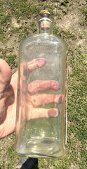XXX RARE ANTIQUE AQUINAS MALT WHISKEY PAPER LABEL LABEL EMPTY BOTTLE !