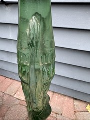 Mid Century Tuscan Chianti Wine Bottle Woman Shape 32” Green Glass VTG Rare