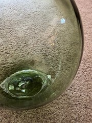 🇺🇸Demijohn 56 Wine Carboy Huge Green Glass Bottle 25.5&Prime; Tall 17.5&Prime; Wide🇺🇸