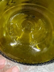 CHAMPAGNE EMPTY GLASS BOTTLE 3 LITER SIGNED BLK