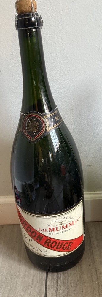 Giant EMPTY SEALED DISPLAY G.M. MUMM Champagne Bottle