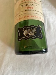 Bordeaux France Chateau Giscours Margaux 1966 Empty Wine Bottle w/Cork(WC12)