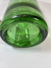 Vintage Dubonnet Embosed Wine Bottle Green Glass 12 3/8” Tall
