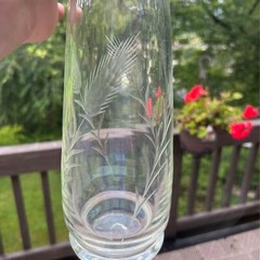 Vintage Glass Wine/Liquor Bottles (pair)