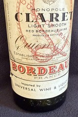 Quien Bordeaux France Monopole Claret Vintage 1949 Wine Bottle 354 ml Cork