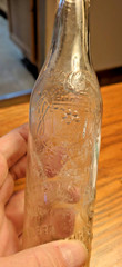 Garrett & Co Virginia Dare wine bottle New York Clear Glass 2/5 Pint Embossed