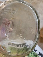 Antique Ball Wine 1920s Art Deco Style Two Fingered Handle Glass 1 Gallon Grapes