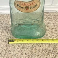 Vintage Gori Gori Chianti Rifle Bottle 3L Green Glass Italy 1960s 45.5 In Tall