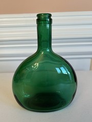 Vintage Emerald Green Wine Bottle 8×6”