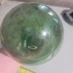 Antique Vtg. Hand Blown Wine Bottle Torpedo Round Bottom Green Glass 10 1/2” tal