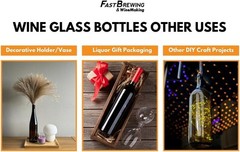 FastRack – 750 ml Frosted Wine Bottles (Pack of 12), W5 750 ml Bordeaux Glass