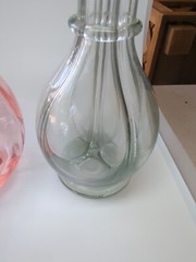 Lot Of 2 VTG CASADIS MILANO JUS DE FRUIT Pink Decanter 2 Liter & 4 Chamber Jugs