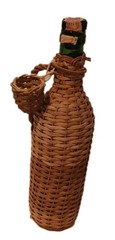 BasketWrapped WineBottle, Demijohn, Mid Century. FreeWickerSachet Incl.