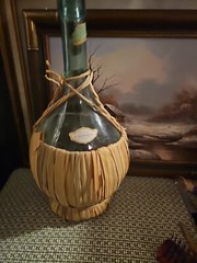 RARE Vintage 1961 Pellegro Suali CHIANTI Rattan Wrap (Empty)