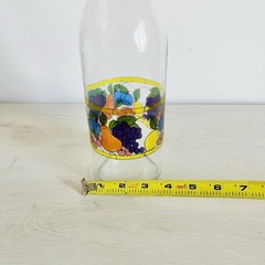Vintage Avir Fruit Stained Glass Wine Bottle Made In Italy 12”