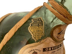 Vintage 1955 Orvieto Melini Wicker Wrapped 23 oz Italian Wine Bottle Empty