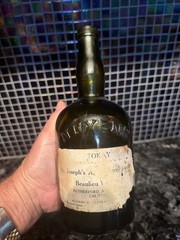 Rare 1920s Beaulieu Vineyard Empty Bottle TOKAY Altar Wine Rutherford Napa Valle