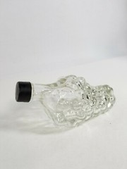 Vintage GRAPE BUNCH SHAPE BOTTLE Clear Glass Decanter 6.5&Prime; Cluster