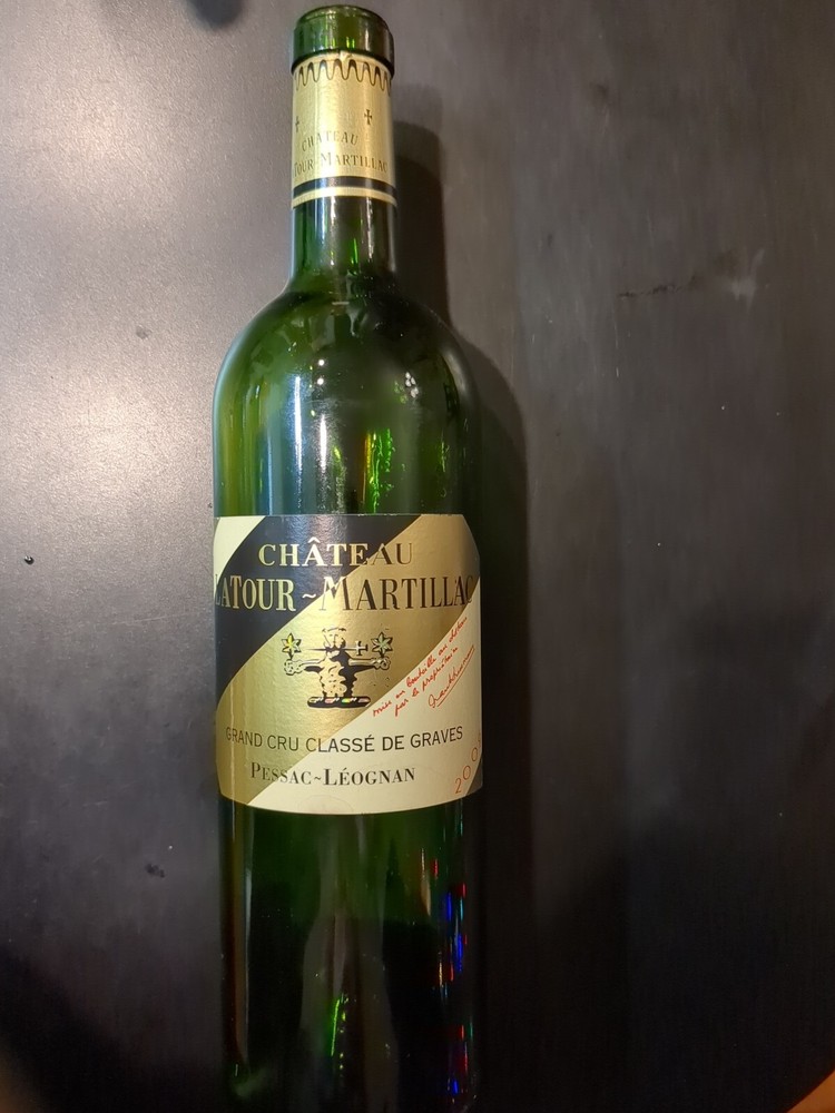 Chateau Latour Martillac Pessac Leognan empty wine bottle 2009