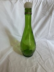 Vintage 1970s Gallo Flavor Guard Glass 4/5 Qt Green Wine Bottle Grapes