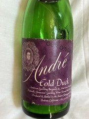 Vintage André Cold Duck 4/5 Quart Green Glass Wine Bottle Modesto CA