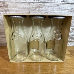 Lot Of 3 Paul Masson The California Carafe Glass Wine Carafes Empty 1852 W/ Lids