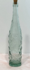 Wine Bottles Set (2) Green Glass Decorative Wine Bottles
