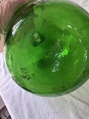 Demijohn Carboy Huge Green Glass Bottle 18”Tall 12” Wide 54