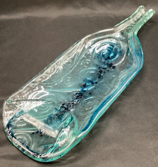 Melted Slumped Wine Bottle, Large, unusual item – ships free