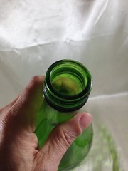 Vintage Gallo Half-Gallon Green Glass Wine Bottle Embossed Grapes Flavor Guard