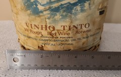 Vtg Wicker Wrapped Demijohn Barrocao Green Glass Wine Bottle 15.5”