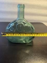 Vintage Dalmau Hermanos Wine Bottle Green Glass Spanish Made in Spain 6.5” Tall