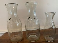 3 Vintage California Carafes Since 1852 (2-32 oz, 1-12 oz) “PreOwned”