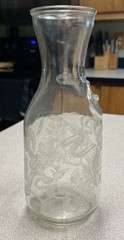 1989 Etched Glass Paul Masson/Norman Kosarin Wine Carafe