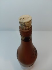 Kindzmarauli Georgian Ceramic Clay Red Wine Bottle w/ 3D Design Original Cork