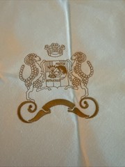 Chateau Mouton Rothschild Embroidered Fabric Table Mat SET OF (2) 12&Prime;x20&Prime;
