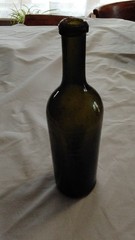 Vintage Green Wine Bottle Collectible Dark Glass Decorative Display Piece