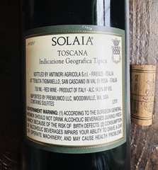 Solaia Wine Bottle Empty 2020 Tuscany Italy 750ml Collectible W/Cork