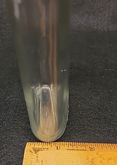 Vintage 2/5 Pint Wine Flask Bottle, Unmarked, 6.75&Prime; Clear, Screw Top