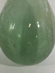 Antique Vtg. Hand Blown Wine Bottle Torpedo Round Bottom Green Glass 8”
