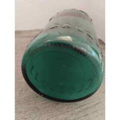 11 1/2&Prime; Embossed Green Glass Bottle Canada